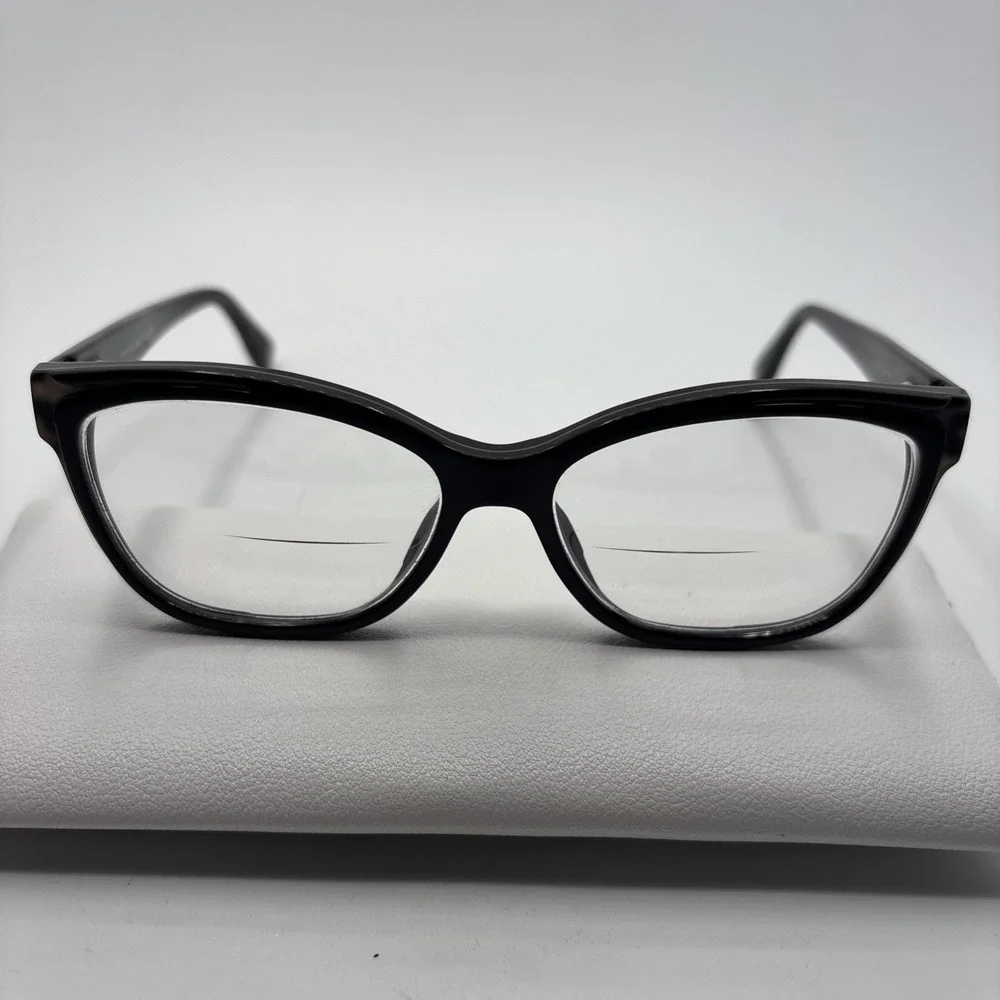 JIMMY CHOO JC146 PUE 53-15-140 EYEGLASSES BLACK/LEOPARD FULL RIM FRAME W/CASE